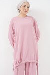 Merterium 6682 Tunik Pantolon İkili Takım - Pudra