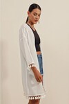 5833 Fırfırlı Kimono - Beyaz