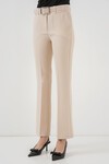 6538 Kemerli İspanyol Paça Pantolon - Krem