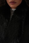 6804 Kadın Kürklü Yelek - Siyah
