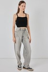 Kadın Askılı Crop Top Bluz 15934 - Siyah