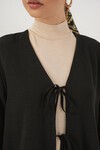 Kadın Ayrobin Kimono Etek İkili Takım 8047 - Siyah