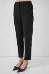 Kadın Beli Lastikli Kumaş Pantolon 30058 - Siyah