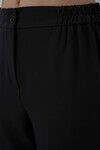 Kadın Beli Lastikli Kumaş Pantolon 30058 - Siyah