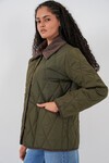 Kadın Kapitone Oversize Mont 5226 - Haki Kahve