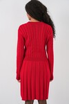 Kadın Kısa Triko Elbise 15943 - Kırmızı