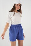 Kadın Rahat Kalıp Şort 5327 - İndigo