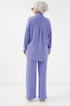T5858 Örme Tesettür İkili Takım - Lila
