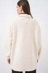 0675 Yün Karışımlı Buklet Ceket - Krem
