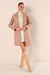 9082 Oversize Kaşe Kaban - M. Camel
