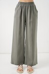 Kadın Beli Lastikli Bol Paça Pantolon 30087 - Gri