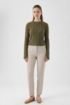 Kadın Dokulu Örme Bluz 980 - Haki