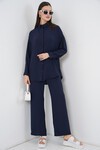Kadın Gömlek Pantolon İkili Takım 30063 - Lacivert