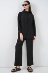 Kadın Gömlek Pantolon İkili Takım 30063 - Siyah