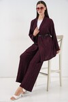 Kadın Kimono Pantolon İkili Takım 30078 - Bordo