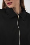 Kadın Oversize Fermuarlı Ceket 0735 - Siyah