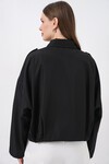 Kadın Oversize Kısa Ceket 0732 - Siyah