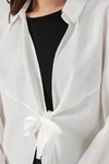 Kadın Salaş Bağcıklı Kimono 5981 - Beyaz