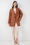 Kadın Salaş Bağcıklı Kimono 5981 - Taba