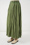 Kadın Uzun Kırışık Etek 8042 - A.Haki