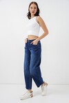 Kadın Yüksek Bel Kot Pantolon 30081 - Lacivert