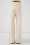 Kadın Yüksek Bel Palazzo Pantolon 30051 - Krem