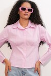 20231 Slim Fit Poplin Gömlek - Pembe