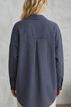 3900 Oversize Uzun Basic Gömlek - C.Lacivert