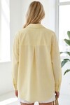3900 Oversize Uzun Basic Gömlek - Y.Sarı