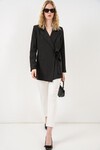 Kadın Yandan Bağlamalı Blazer Ceket 0750 - Siyah